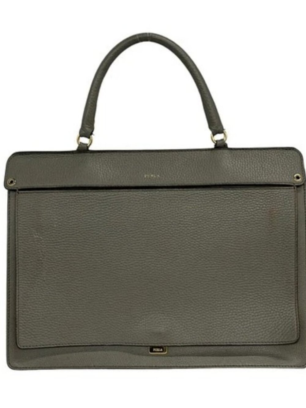 FURLA Gray Leather Handbag